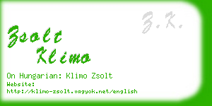 zsolt klimo business card